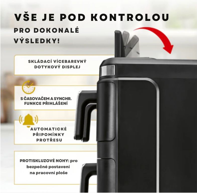 GourmetMaxx Vertikální trojitá horkovzdušná fritéza FryUp3 17 l 19712 67